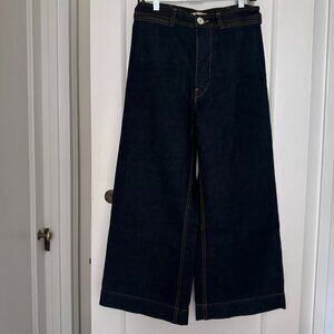 JESSE KAMM Sailor pants in dark blue denim, size 10 ~ no tags, never worn